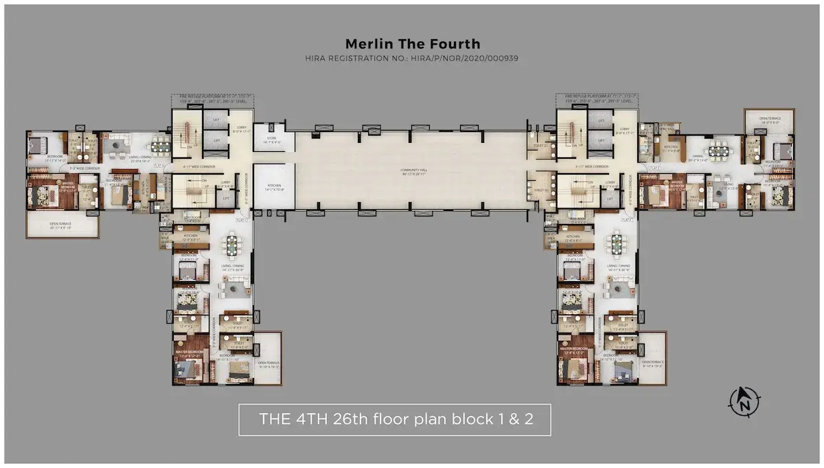 Merlin The Fourth Floor Plans