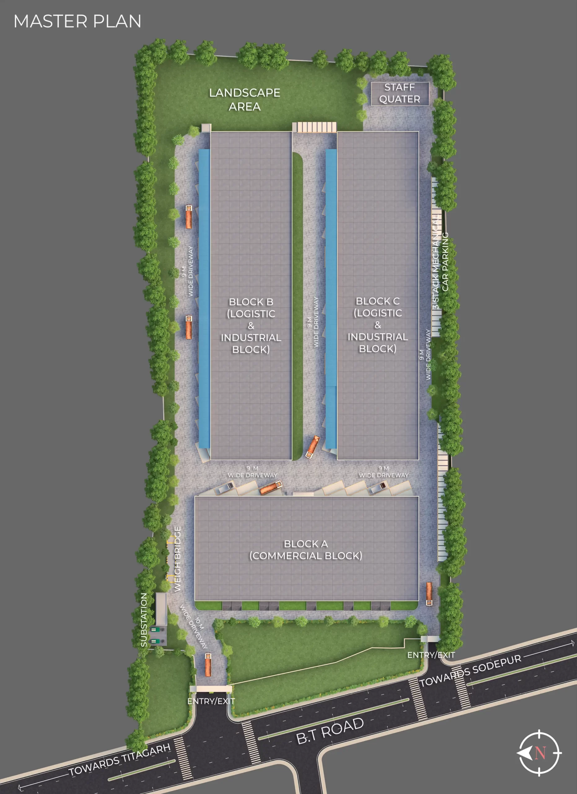 Srijan Industrial Logistic Park- BT Road Master Layout Plan