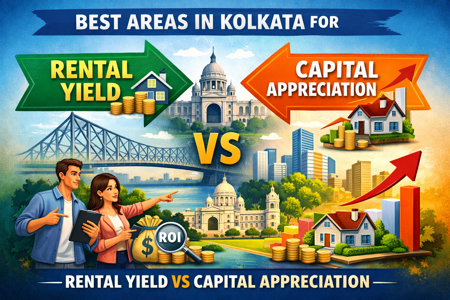 Best Areas in Kolkata for Rental Yield vs Capital Appreciation
